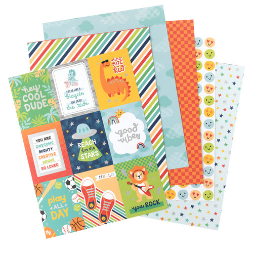 Pebbles Single-Sided Paper Pad 6"X8" 36/Pkg-Cool Boy - 34027636