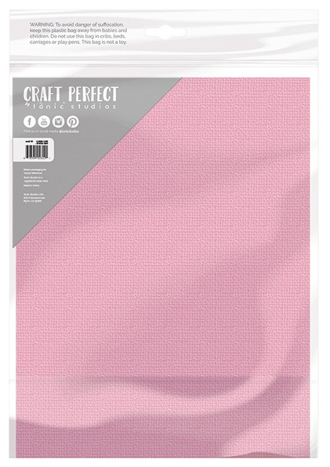 Craft Perfect Weave Textured Classic Card 8.5"X11" 10/Pkg-Blossom Pink - CARD 8-9666