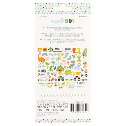 Pebbles Cool Boy Ephemera Die-Cuts 74/Pkg-Icons, Silver Foil - 34027644 Pebbles Cool Boy Ephemera Die-Cuts 74/Pkg-Icons, Silver Foil - 34027644