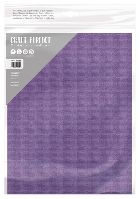 Craft Perfect Weave Textured Classic Card 8.5"X11" 10/Pkg-Amethyst Purple - CARD 8-9655