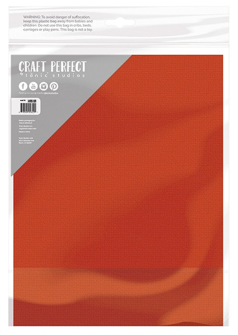 Craft Perfect Weave Textured Classic Card 8.5"X11" 10/Pkg-Chilli Red - CARD 8-9675