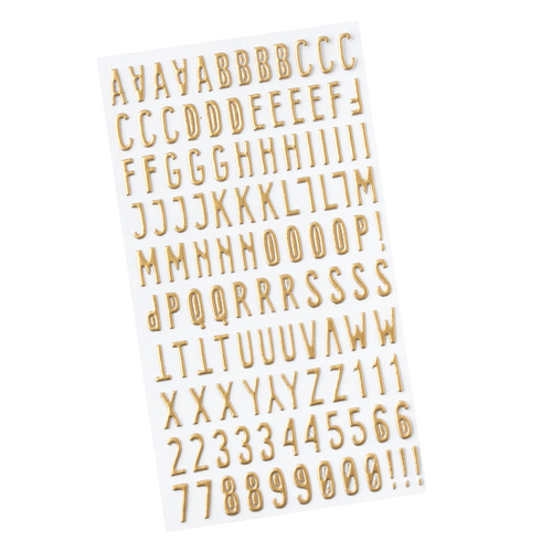 Pebbles All The Cake Puffy Stickers 4"X6" 120/Pkg-Alpha W/Foil Finish - PB022075