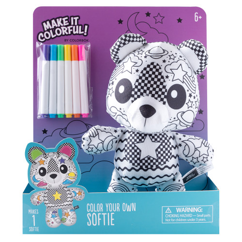 Colorbok Make It Colorful! Color Your Own Plush-Softie Bear - 34027520 - 765468072692