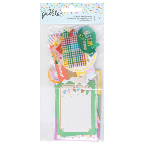 Pebbles All The Cake Ephemera Cardstock Die-Cuts 59/Pkg-Icons W/Gold Foil - PB022073 - 765468060651