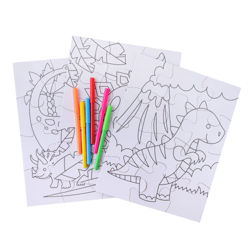 Colorbok Make It Colorful! Color Your Own Puzzles 3/Pkg-Dinosaurs - 34027537
