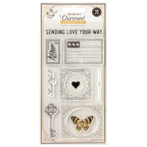 Bo Bunny Charmed Chronicles Acrylic Stamp Set-10/Pkg - 5A00263V-1G8WW - 765468077246