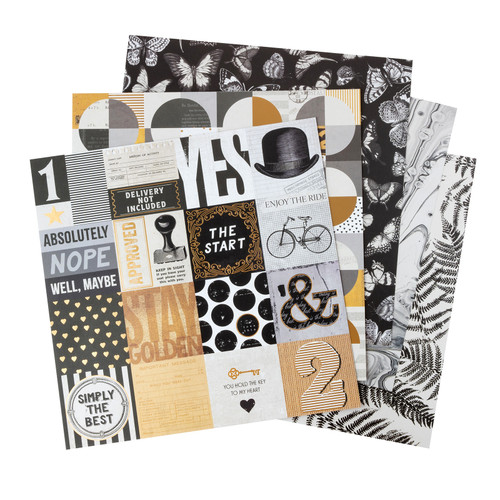 Bo Bunny Charmed Chronicles Double-Sided Paper Pad 12"X12"-24 Sheets - A500263M-G18WS