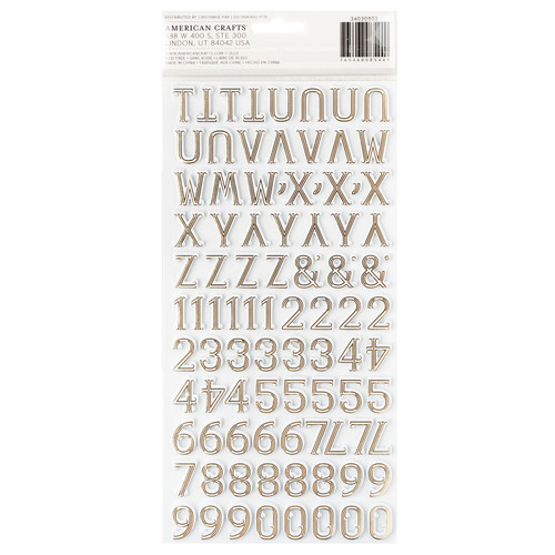 Pink Paislee Joyful Notes Thickers Stickers 182/Pkg-Gold Foil Alpha - 34030802 Pink Paislee Joyful Notes Thickers Stickers 182/Pkg-Gold Foil Alpha - 34030802