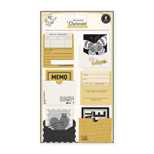 Bo Bunny Charmed Chronicles Dimensional Stickers-6 Pieces - A5002639-G18X0 - 765468077345 Bo Bunny Charmed Chronicles Dimensional Stickers-6 Pieces - A5002639-G18X0 - 765468077345