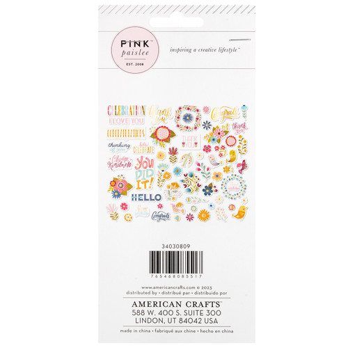 Pink Paislee Joyful Notes Ephemera Die-Cuts 61/Pkg-Vellum And Gold Foil Icons - 34030809 Pink Paislee Joyful Notes Ephemera Die-Cuts 61/Pkg-Vellum And Gold Foil Icons - 34030809