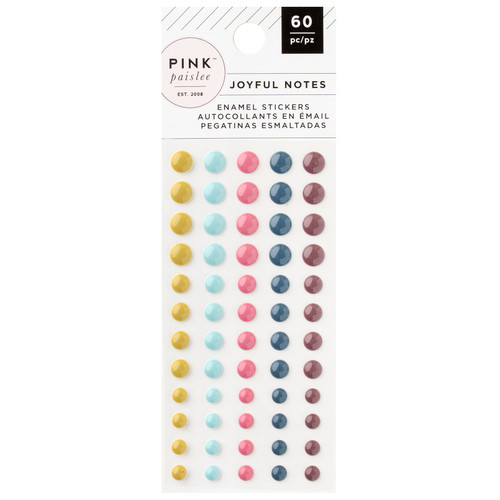 Pink Paislee Joyful Notes Enamel Dots-60 Pieces - 34030807 - 765468085494