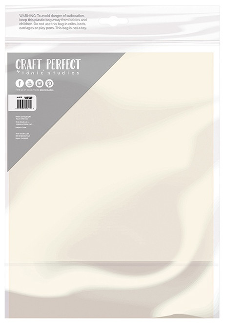 Craft Perfect Weave Textured Classic Card 8.5"X11" 10/Pkg-Ivory Whte - CARD 8-9615