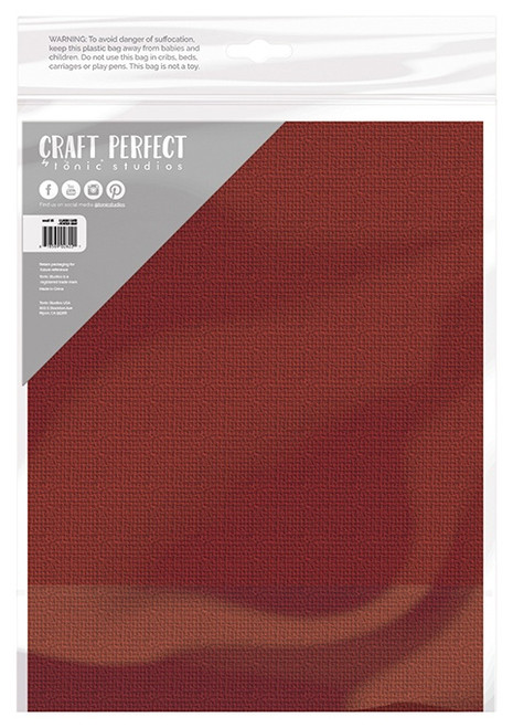Craft Perfect Weave Textured Classic Card 8.5"X11" 10/Pkg-Maroon Red - CARD 8-9677