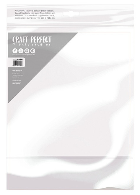 Craft Perfect Satin Mirror Cardstock 8.5"X11" 5/Pkg-Satin -Silky Sky - MIRRORS-9491E