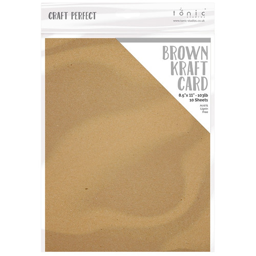 Craft Perfect Kraft Cardstock 8.5"X11" 10/Pkg-Brown - 9559E - 818569025590