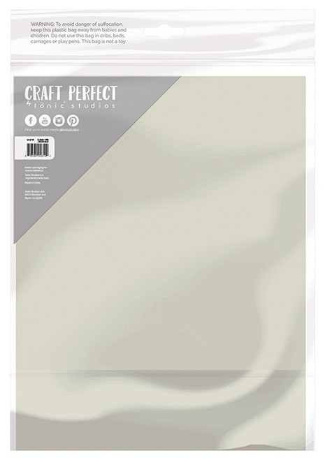 Craft Perfect Weave Textured Classic Card 8.5"X11" 10/Pkg-Oyster Grey - CARD 8-9612