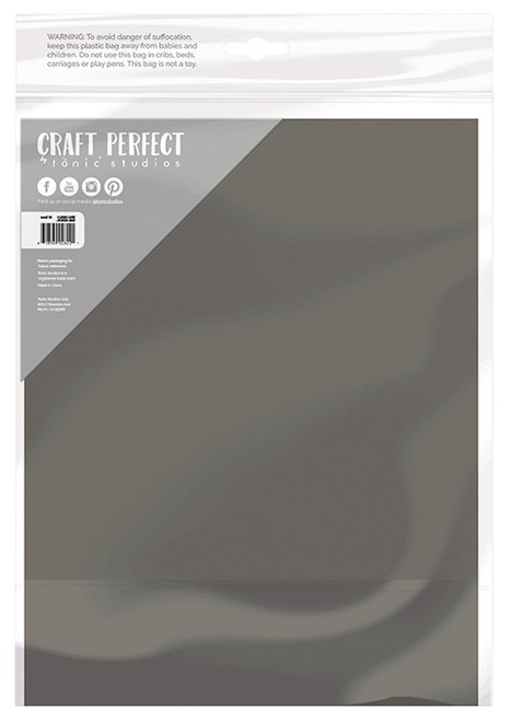 Craft Perfect Weave Textured Classic Card 8.5"X11" 10/Pkg-Pewter Gray - CARD 8-9622