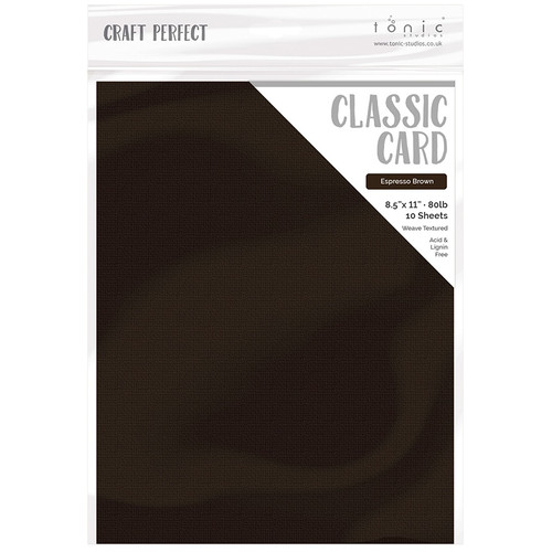 Craft Perfect Weave Textured Classic Card 8.5"X11" 10/Pkg-Espresso Brown - CARD 8-9624 - 818569026245 Craft Perfect Weave Textured Classic Card 8.5"X11" 10/Pkg-Espresso Brown - CARD 8-9624 - 818569026245
