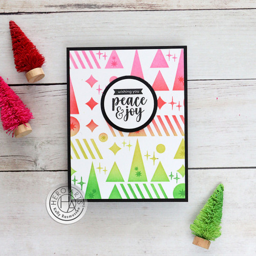 2 Pack Hero Arts Stencil 6"X6"-Geometric Holiday 5A002CFB-1GFZ0