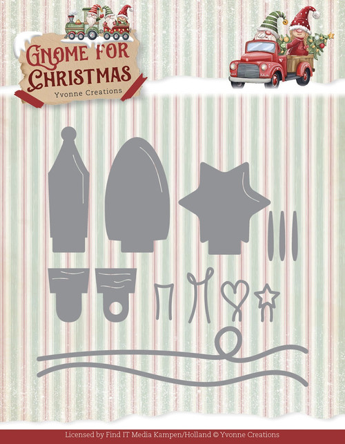 Find It Trading Yvonne Creations Die-Gnome Lights, Gnome For Christmas - 5A002FKL-1GH16 - 8718715140707