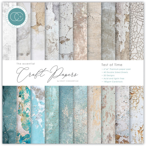 Craft Consortium Double-Sided Paper Pad 6"X6" 40/Pkg-Test Of Time 5A002FLW-1GH1L - 5060921932618