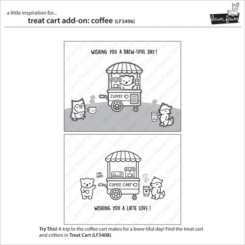 Lawn Fawn Clear Stamps 4"X6"-Treat Cart Add-On: Coffee - 5A002CKP-1GG40 Lawn Fawn Clear Stamps 4"X6"-Treat Cart Add-On: Coffee - 5A002CKP-1GG40