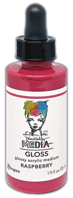Dina Wakley Media Gloss 2oz Dropper Style-Raspberry - 5A002FRM-86987 - 789541086987