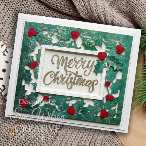 Creative Expressions Craft Dies By Sue Wilson-Festive Holly Floating Frame - 5A002CS5-1GG6K