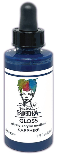 Dina Wakley Media Gloss 2oz Dropper Style-Sapphire - 5A002FRM-86994 - 789541086994