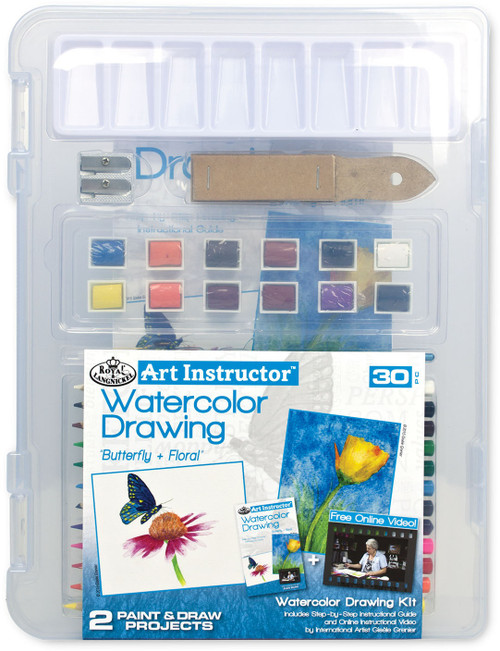 Art Instructor Watercolor Pencil Drawing Clearview Art Set-Small - 30pc - RWPN3106 - 090672079404