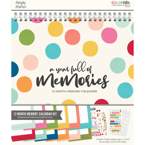 Simple Stories 12-Month Memory Calendar-Color Vibe - 5A002FJ9-1GGY5 - 810150775334