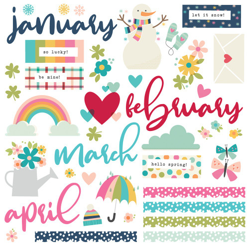 Simple Stories 12-Month Memory Calendar-Color Vibe - 5A002FJ9-1GGY5