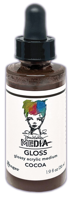 3 Pack - Dina Wakley Media Gloss 2oz Dropper Style-Cocoa - 5A002FRM-86949 - 789541086949