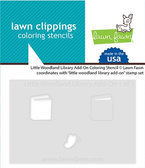 Lawn Clippings Coloring Stencils-Little Woodland Library Add-On - 5A002CKG-1GG1W - 789554583039
