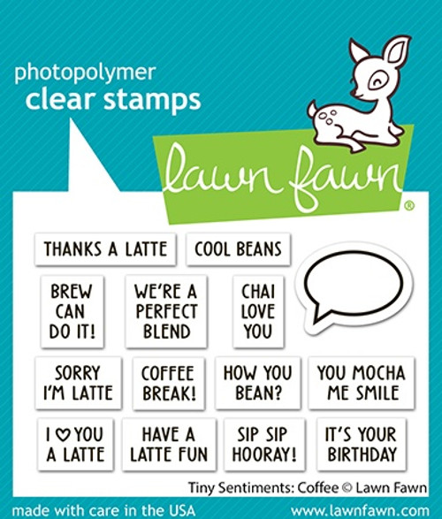 Lawn Fawn Clear Stamps 3"X2"-Tiny Sentiments: Coffee - 5A002CJX-1GG1X - 789554582438
