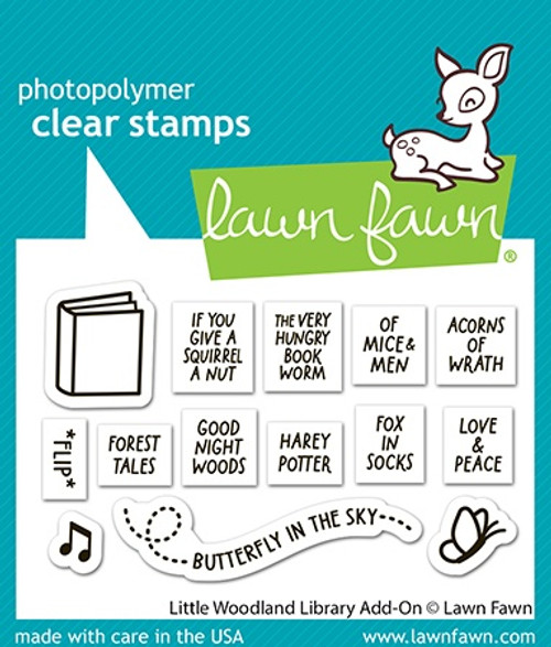Lawn Fawn Clear Stamps 3"X2"-Little Woodland Library Add-On - 5A002CJP-1GG2Q - 789554582339