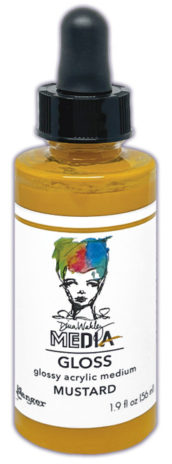 3 Pack - Dina Wakley Media Gloss 2oz Dropper Style-Mustard - 5A002FRM-86970 - 789541086970
