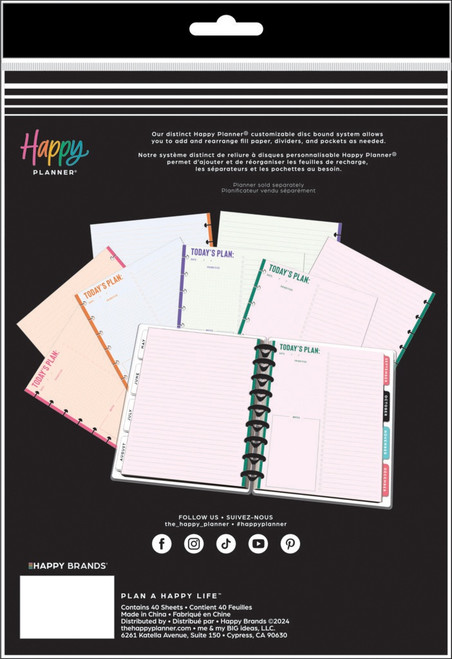 2 Pack - Happy Planner Classic Fill Paper-Vivid Brights - 5A002FPR-1GH2M 2 Pack - Happy Planner Classic Fill Paper-Vivid Brights - 5A002FPR-1GH2M