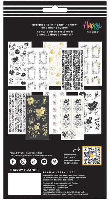 2 Pack Happy Planner Sticker Value Pack 10/Sheets-Sketchy Florals 5A002FNQ-1GH2N