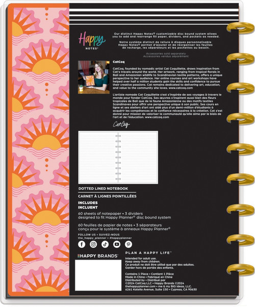 Happy Planner Classic Disc Bound Notebook-Retro Sunset - 5A002FPN-1GH35 Happy Planner Classic Disc Bound Notebook-Retro Sunset - 5A002FPN-1GH35