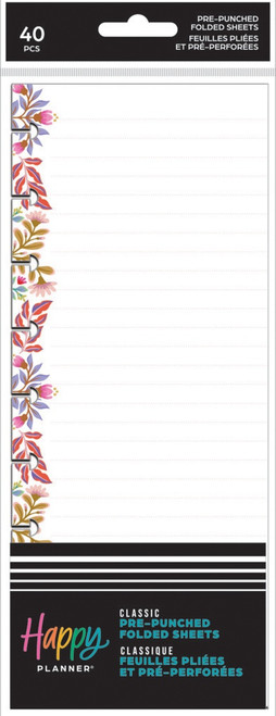 Happy Planner Classic Folded Fill Paper-Folk & Flora - 5A002FQM-1GH3D - 673807689541