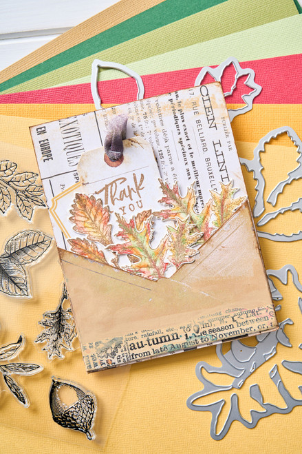 Sizzix A5 Clear Stamps With Framelits Die By 49 And Market-Forever Leaves - 5A00240M-1G7B7 Sizzix A5 Clear Stamps With Framelits Die By 49 And Market-Forever Leaves - 5A00240M-1G7B7