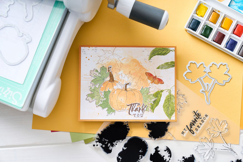 Sizxix A5 Clear Stamps With Framelits Die By 49 And Market-Pencil Line Harvest - 5A00240N-1G7BG Sizxix A5 Clear Stamps With Framelits Die By 49 And Market-Pencil Line Harvest - 5A00240N-1G7BG