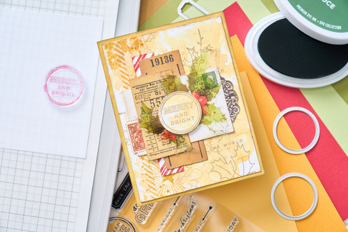 Sizzix Clear Stamps With Framelits Die By 49 And Market-Jolly Sentiments - 5A00241P-1G7BC