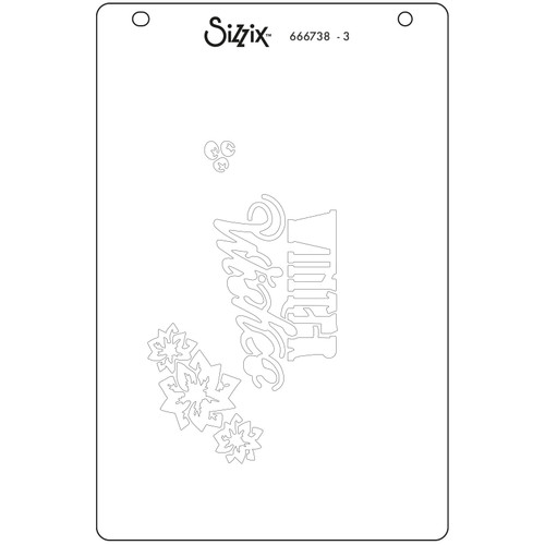 Sizzix A6 Layered Stencils 4/Pkg By Jen Long-Winter Wishes #3 - 5A002414-1G7B8 Sizzix A6 Layered Stencils 4/Pkg By Jen Long-Winter Wishes #3 - 5A002414-1G7B8