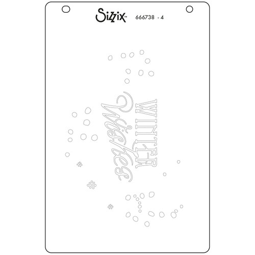 Sizzix A6 Layered Stencils 4/Pkg By Jen Long-Winter Wishes #3 - 5A002414-1G7B8 Sizzix A6 Layered Stencils 4/Pkg By Jen Long-Winter Wishes #3 - 5A002414-1G7B8