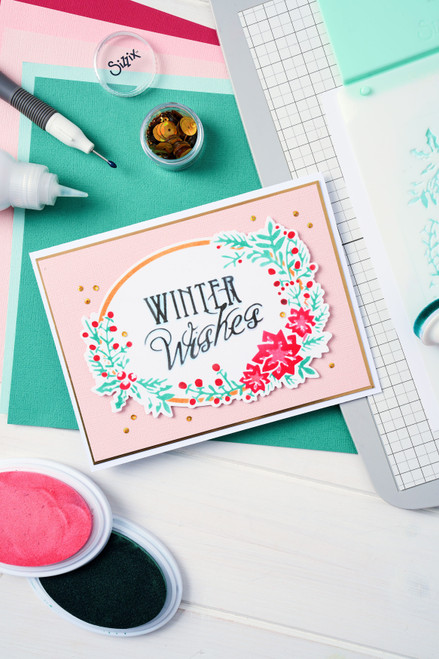 Sizzix A6 Layered Stencils 4/Pkg By Jen Long-Winter Wishes #3 - 5A002414-1G7B8 Sizzix A6 Layered Stencils 4/Pkg By Jen Long-Winter Wishes #3 - 5A002414-1G7B8