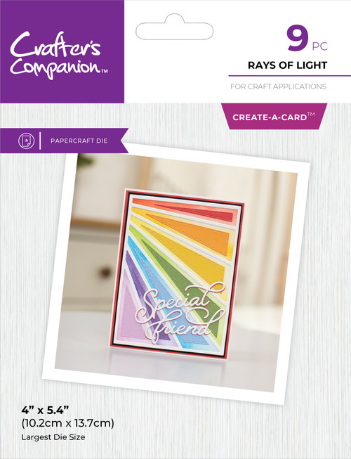 Crafter's Companion Create A Card Metal Dies-Rays of Light 5A002CBF-1GFTK - 195094130723