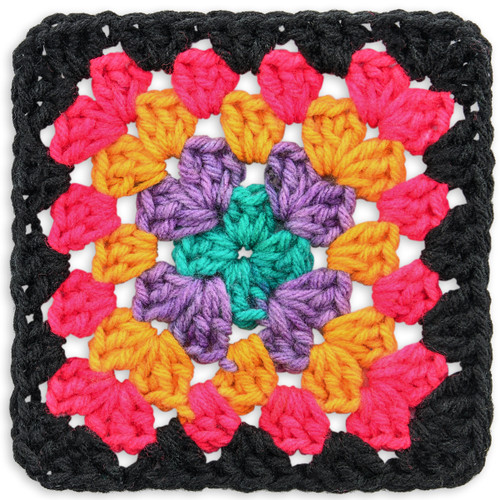 Red Heart All in One Granny Square-Rad Party - E310GS-1GGMY Red Heart All in One Granny Square-Rad Party - E310GS-1GGMY
