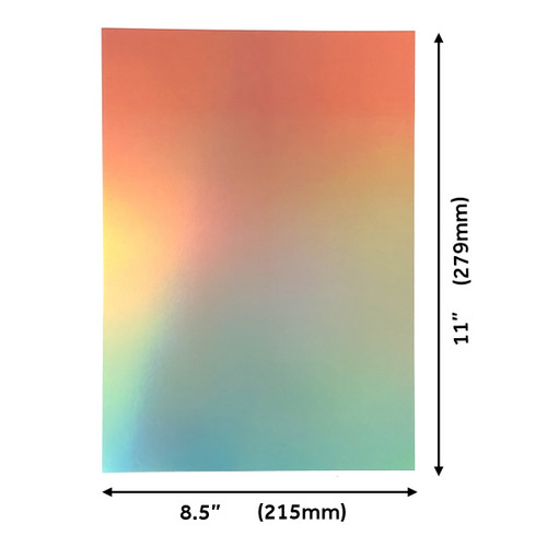 Craft Perfect Ombre Iridescent Mirror Cardstock 8.5"X11"-Blushing Mermaid - 5A0023WV-8942E